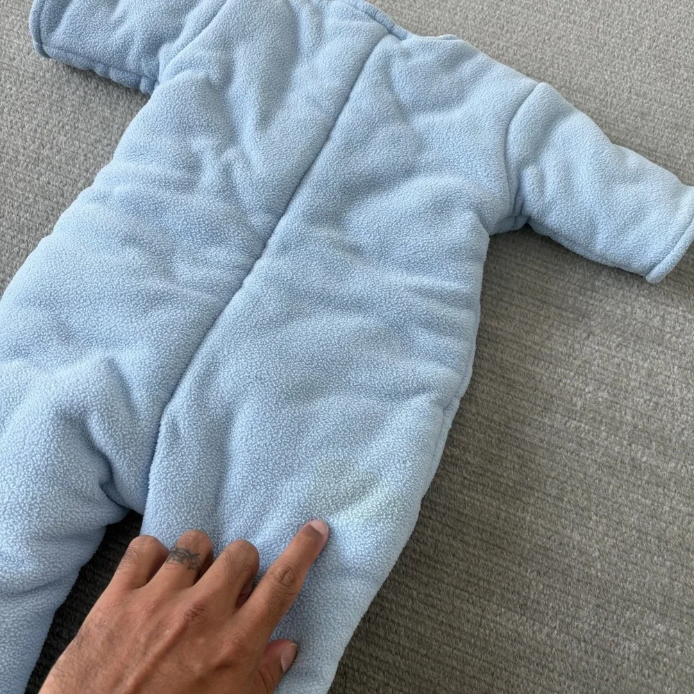 Baby Merlins Magic Sleepsuit Size Large 6-9 Months 18-21 LBS Light Blue